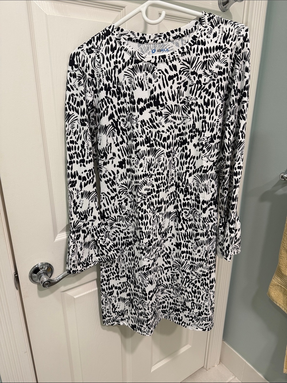 IBKUL Black & White Patterned Women's Dress M